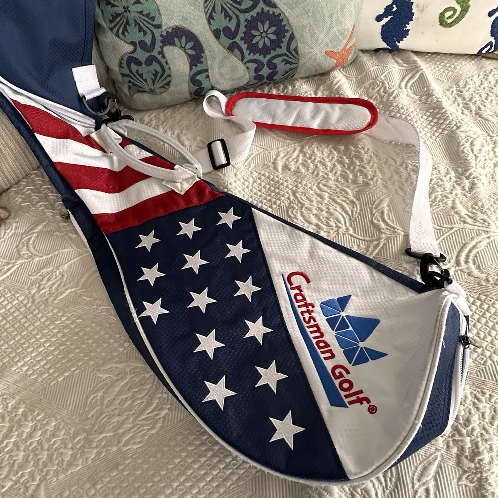 Craftsman Golf USA Flag Soft Sided Club Case Travel‎ 50" Long Lightweight